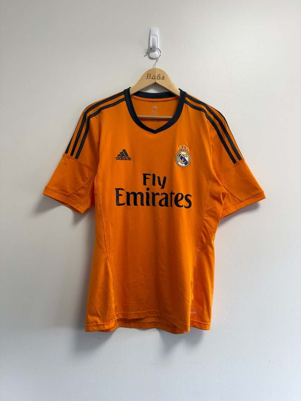 Adidas Real Madrid Third Jersey Size M Orange Soccer Shirt 2013-14